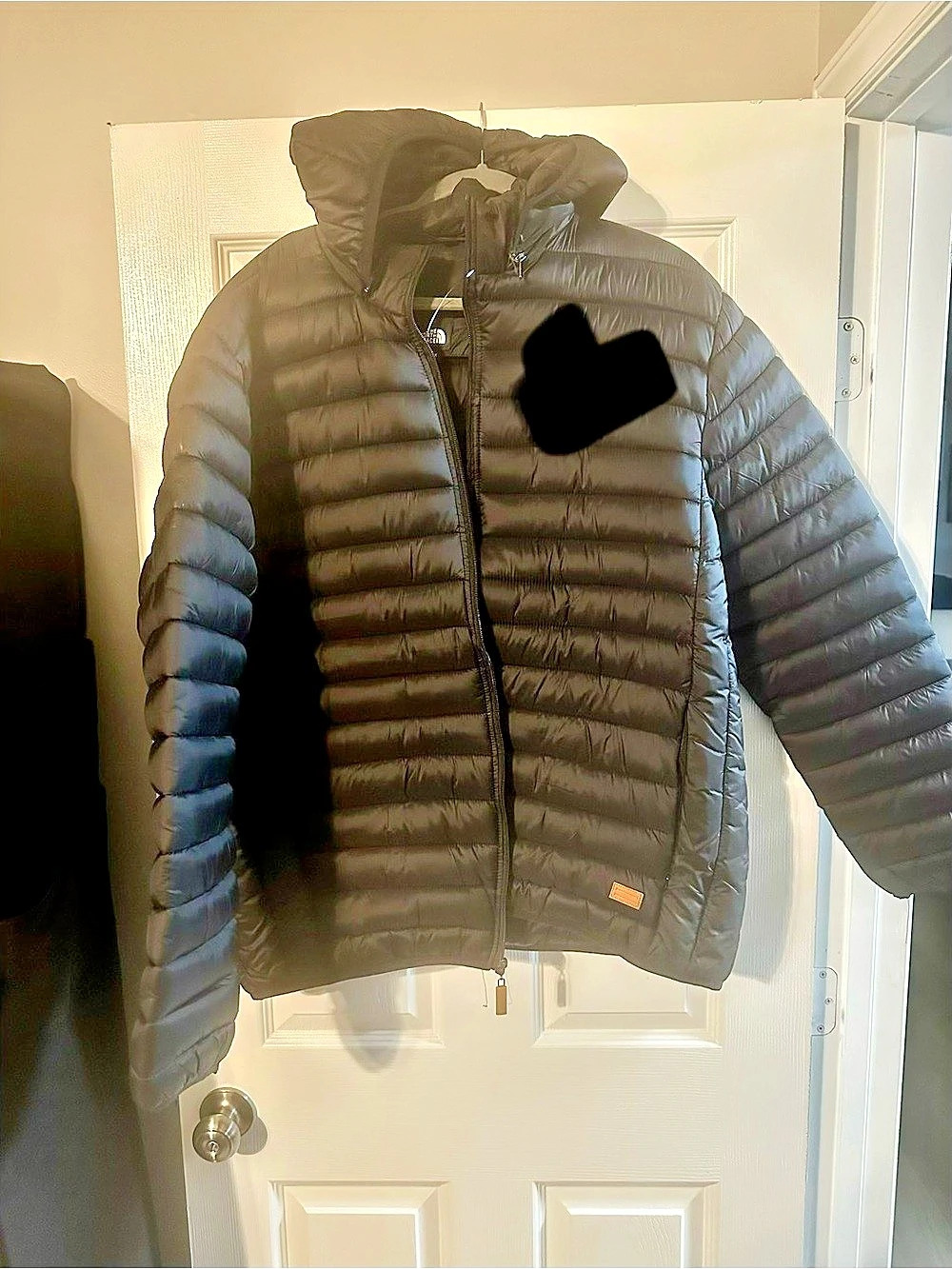 Hooded Puffer Jacket in Black